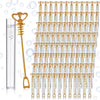 PullCrease Bubble Wands Bulk - 150 Mini Heart Wands with Bubble Solution for Weddings, Bridal Showers, Anniversaries, Gold