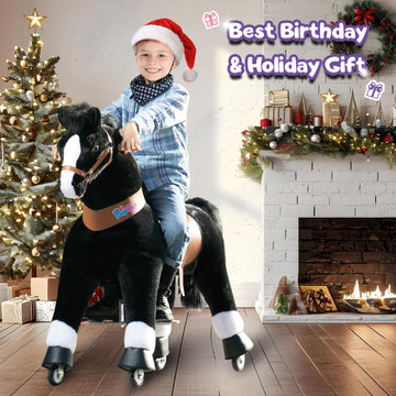 PonyCycle Large Riding Horses for Big Kids Classic Model U (with Brake/ 42.5'' Height/Size 5 for Age 7-12) Riding Pony Cycle U5
