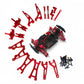 RWLZLB Compatible with Hyper GO RC Car Parts, 1/16 Metal Upgrade Aluminum Accessories, Red Replacement Parts kit for H16BM H16GT