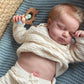 Oyesy Reborn Baby Dolls Girls 20 Inches Handmade Washable Reborn Babies Soft Vinyl Body With Anatomically Correct, Reborn Doll Looks Like A Real Baby (Closed Eyes Blonde Girls)
