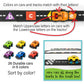 Skoolzy 36-Piece Alphabet Cars - Alphabet Learning Toys With Felt Track Set For Abc Recognition - Ideal Manipulatives For Preschoolers, 3 Year Old Boy Gift, And Toys For 2 Year Old Boys