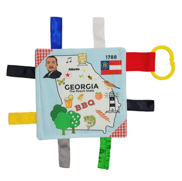Baby Jack & Co 8X8    Learning Lovey Tag Toys For Babies - Baby Crinkle Toys - Crinkle Toys For Baby - Soft & Safe - Learn Usa S