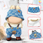 17cm Doll Clothes Labubu Clothes for 6.7inch(17cm) Dolls enhanced Doll Outfit with Hat and Accessories(Clothes Only) (Blue)