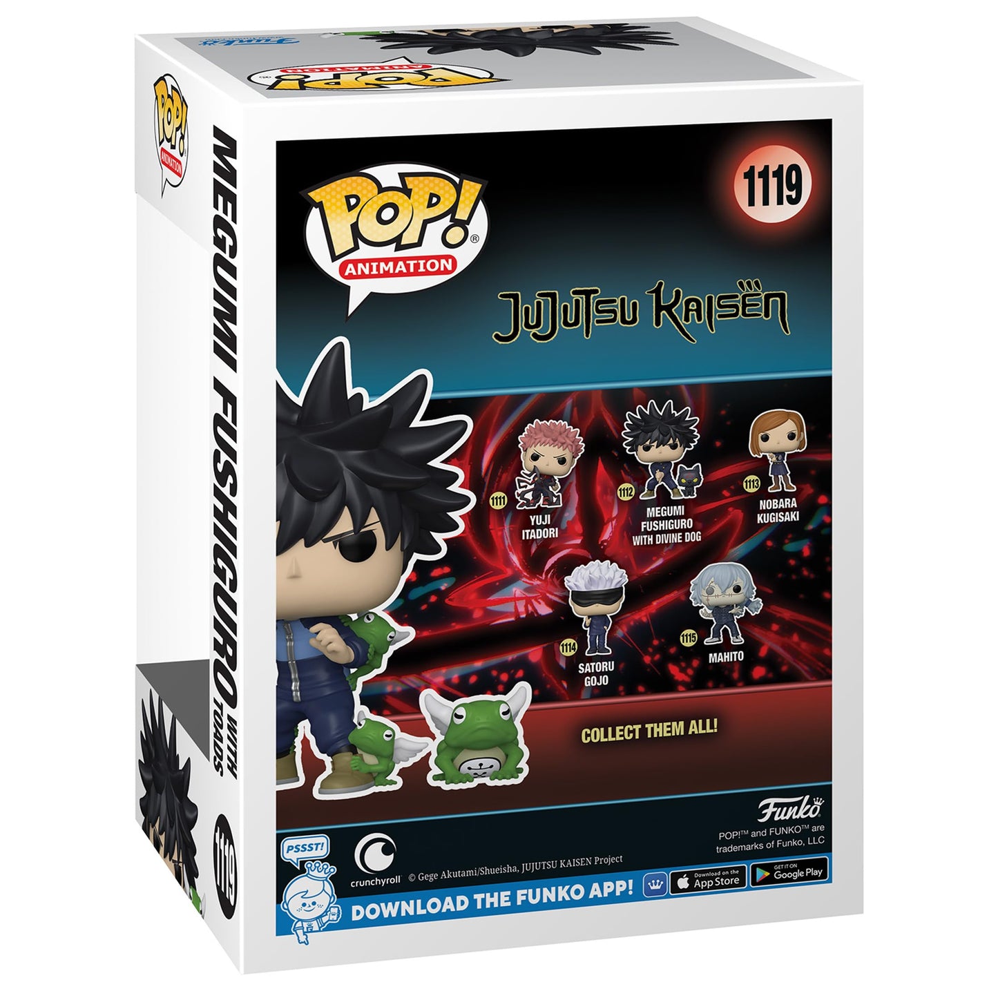Funko Pop! JJK Megumi Fushiguro with Toads Vinyl Figure - Collectable Anime Toy - Standard Size, Multicolor, Model 64495