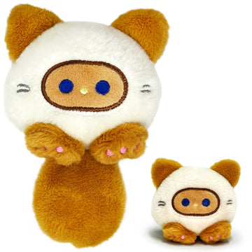 Orange Cat Stuffed Animals For Girls And Boys, Cute Plushies Cats Plush Toys Keychain, Soft And Fun Mini Plush Toy, Small Cuddly