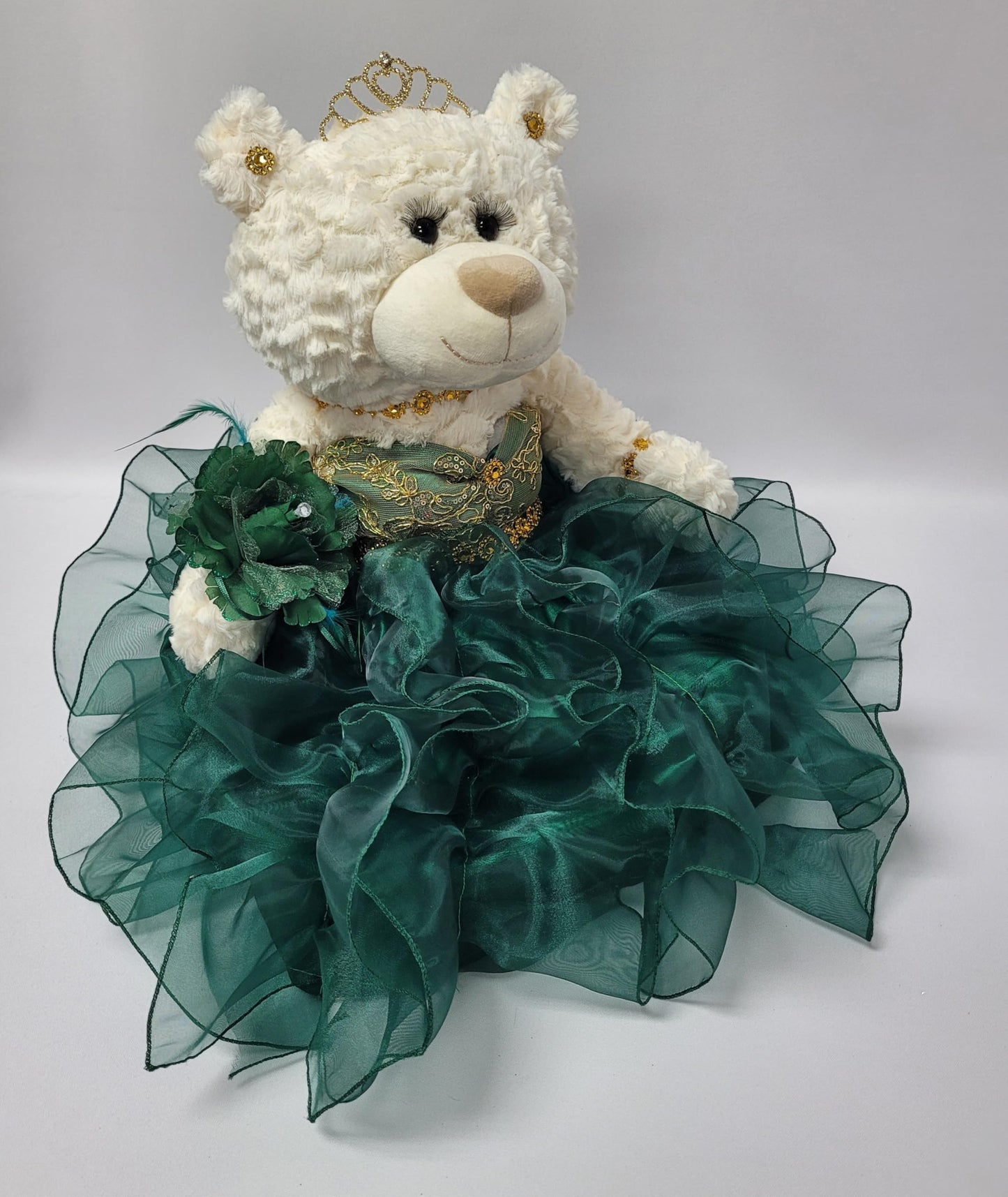 Kinnex Collections Since 1997 20' Quince Anos Quinceanera Last Doll Teddy Bear With Dress (Centerpiece) ~ Arc16831-33R (Emerald Green)
