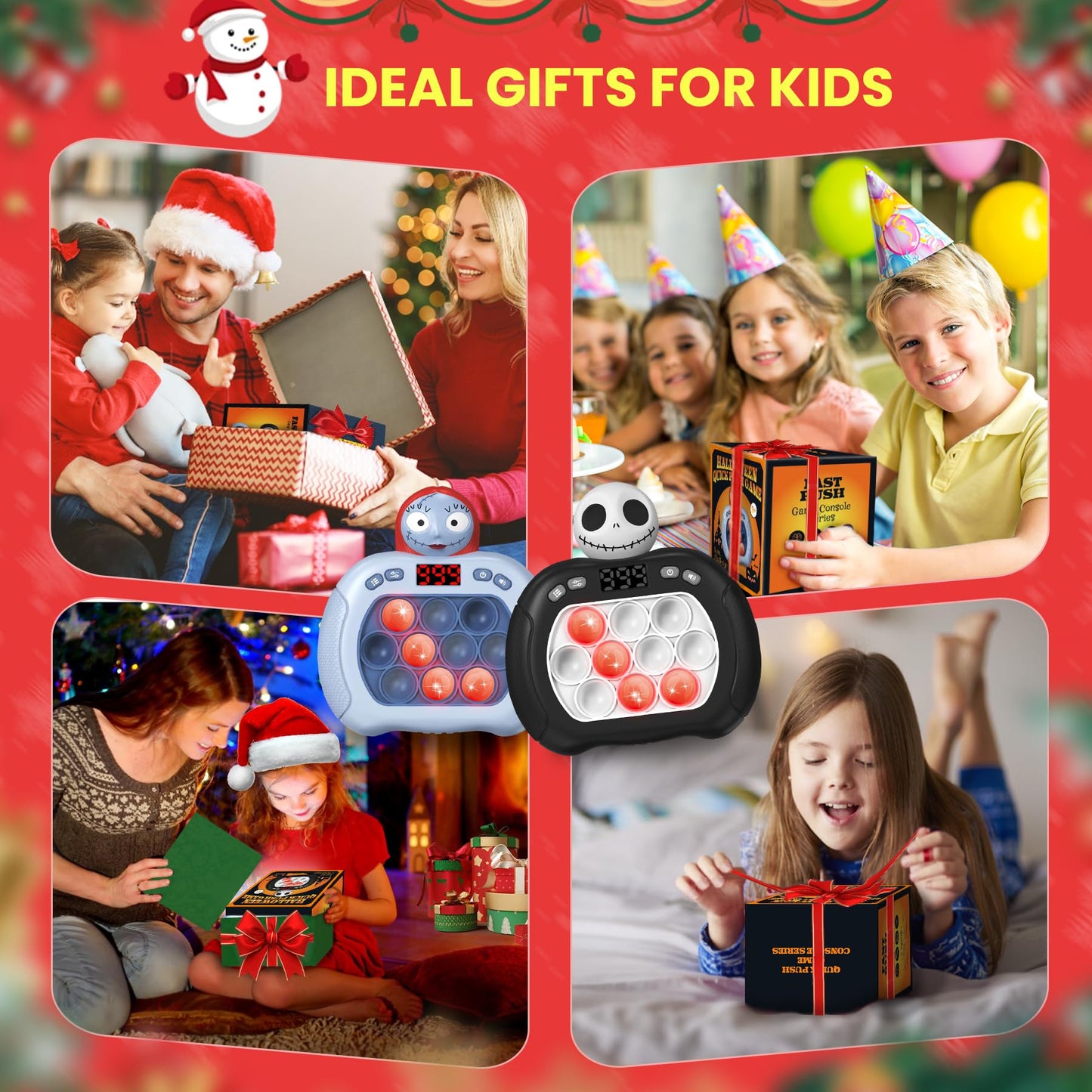 Christmas Pop Game Light Up Fidget Toy Nightmare Be Christmas Toys for Girls Boys Kids Toddler mature-themed Christmas Game Toy Christmas Stocking Stuffers Party Favors Gifts Christmas Goodie Bag