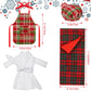 4 Pieces Christmas Elf Doll Accessories Set Santa Clothing Include Elf Sleeping Bag,Bathrobe, Apron And Cap, Christmas Elf Doll Sleeping Bag Set For Elf Doll Clothes Kit(Plaid Style)