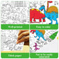 Qyeahkj Giant Paper Dinosaur Coloring Tablecloth Huge World Coloring Poster Activity Large Dinosaurs Color-in Posters Table Cove