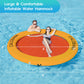 Calobana 8Ft Heavy Duty Floating Ring, Round Inflatable Dock Water Hammock River Floats Lake Raft Island Platform For Adults Par