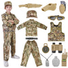 Toymni Army Costume For Kids, Boys Military Soldier Costume With Tactical Camouflage Vest And Army Toy Accessories Gear, Hallowe