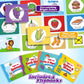 Torlam Toddler Learning Books: My First Library Flipbook - Fruit & Vegetable, Animal, Color And Shape Toys, Mini Board Books Set - 4 Pcs