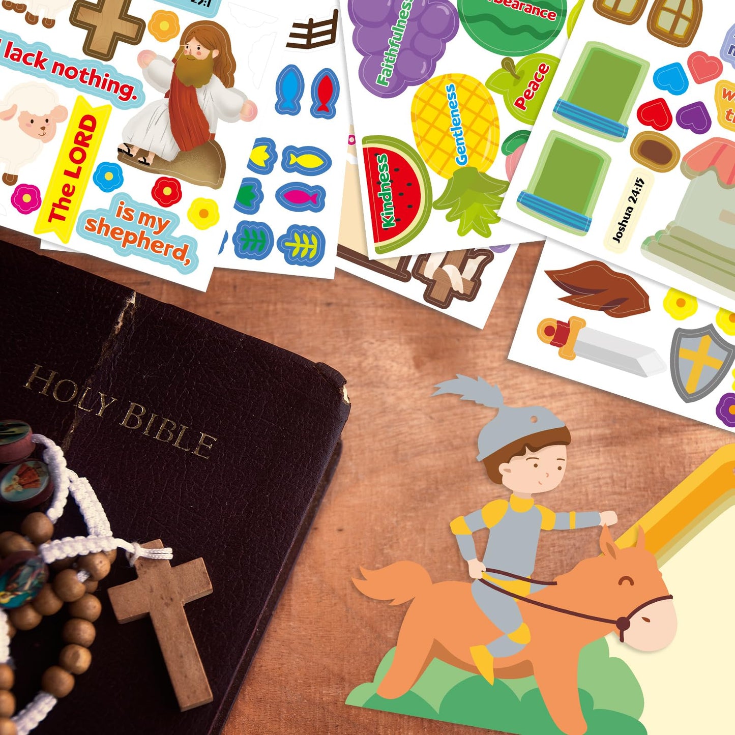 Fancy Land Sunday School Crafts for Kids Christian Bible Story Stickers Religious Hanging Ornaments for VBS Classroom DIY Activi