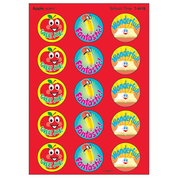 Trend School Time/Apple Stinky Stickers, Classroom Incentives, 60 Count