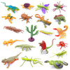 Guaishou 20pcs Realistic Bugs Plastic Insects Animals Figures Toys Contains Ladybugs Caterpillars Beetles Mantises Scorpions Liz
