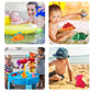 Ganowo 12Pcs No Hole Dinosaur Bath Toys For Toddlers 1-3, Mold Free Baby Bathtub Pool Water Toys For Dinosaur Party Favors Birthday Christmas Easter