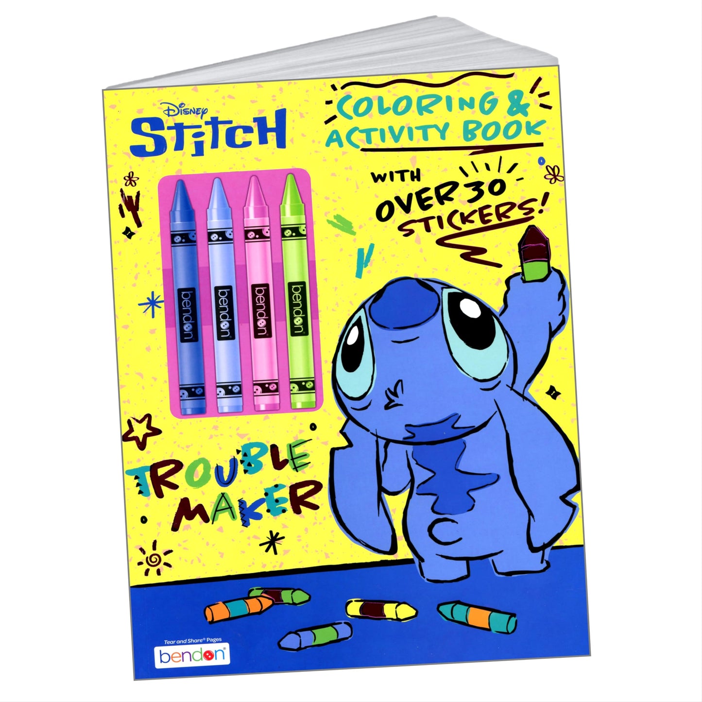 Lilo & Stitch Coloring and Activity Sticker Book - Bundle Includes Stich Coloring Book & Stickers, Thank You Card Craft, and Mor