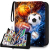 Hesplus 400 Pockets Sports Card Binder, Sports Trading Cards Display Case With Sports Card Sleeves Card Holder Protectors Set Fo