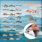 Pasimy 8 Pcs Fish Party Decoration Banner Fish Garland Birthday Party Supplies for Fisherman Competition Tournament Retirement B