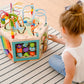Teamson Kids 7-in-1 Wooden Activity Cube Station - Multicolor Bead Maze & Counting Toy, One Size, Model PS-T0005