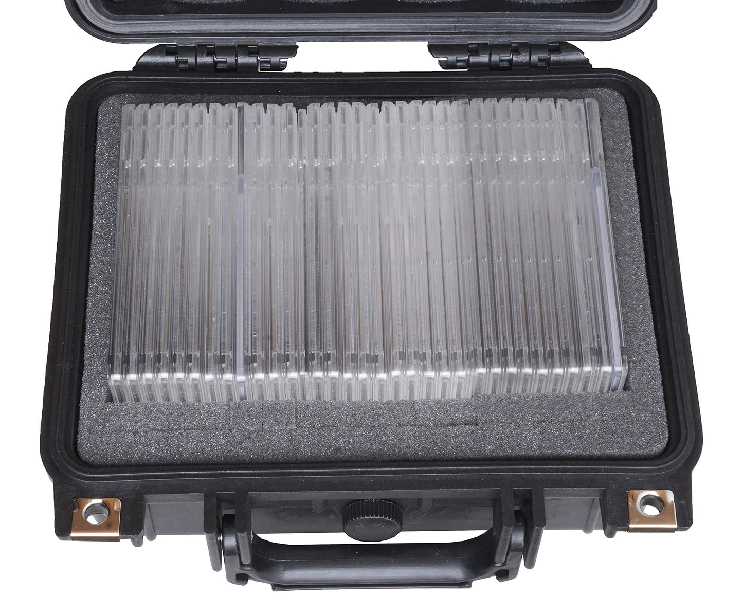 Case Club Graded Card Storage Box Fits Up To 34 Card Slabs, Or 100+ Sleeve Top Loaders- Travel Case Fits Pokemon, Mtg, & Sports Trading Cards In Waterproof Exterior With Customizable Foam Interior