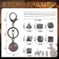 Kabinka Mini DND Dice Set, D100 Hollow Metal Dice Necklace, 7PCS Tiny D&D Dice with Keychain for Dungeons and Dragons, RPG, Port