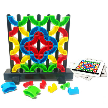 rokt&razo Creative Building Block Set for Toddlers, 30 Pattern Cards, Open-Ended Play Toy for Sensory Development and Problem So