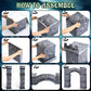 Bucherry 15 Pcs Halloween Cemetery Graveyard Decorations Cardboard Tombstone Castle with Arch 49 Inch Large Halloween Haunted Pl