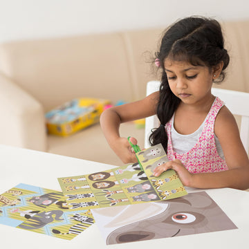 Melissa & Doug Safari Scissor Skills Activity Pad with Child-Safe Scissors - 20 Pages