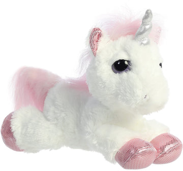 Aurora® Enchanting Dreamy Eyes™ Heavenly White Unicorn™ Stuffed Animal - Captivating Gaze - Aesthetic Appeal - White 10 Inches