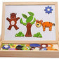 Royaldeals Kids Educational Learning Wooden Animal Magnetic Puzzle with Board Game (Multicolor)