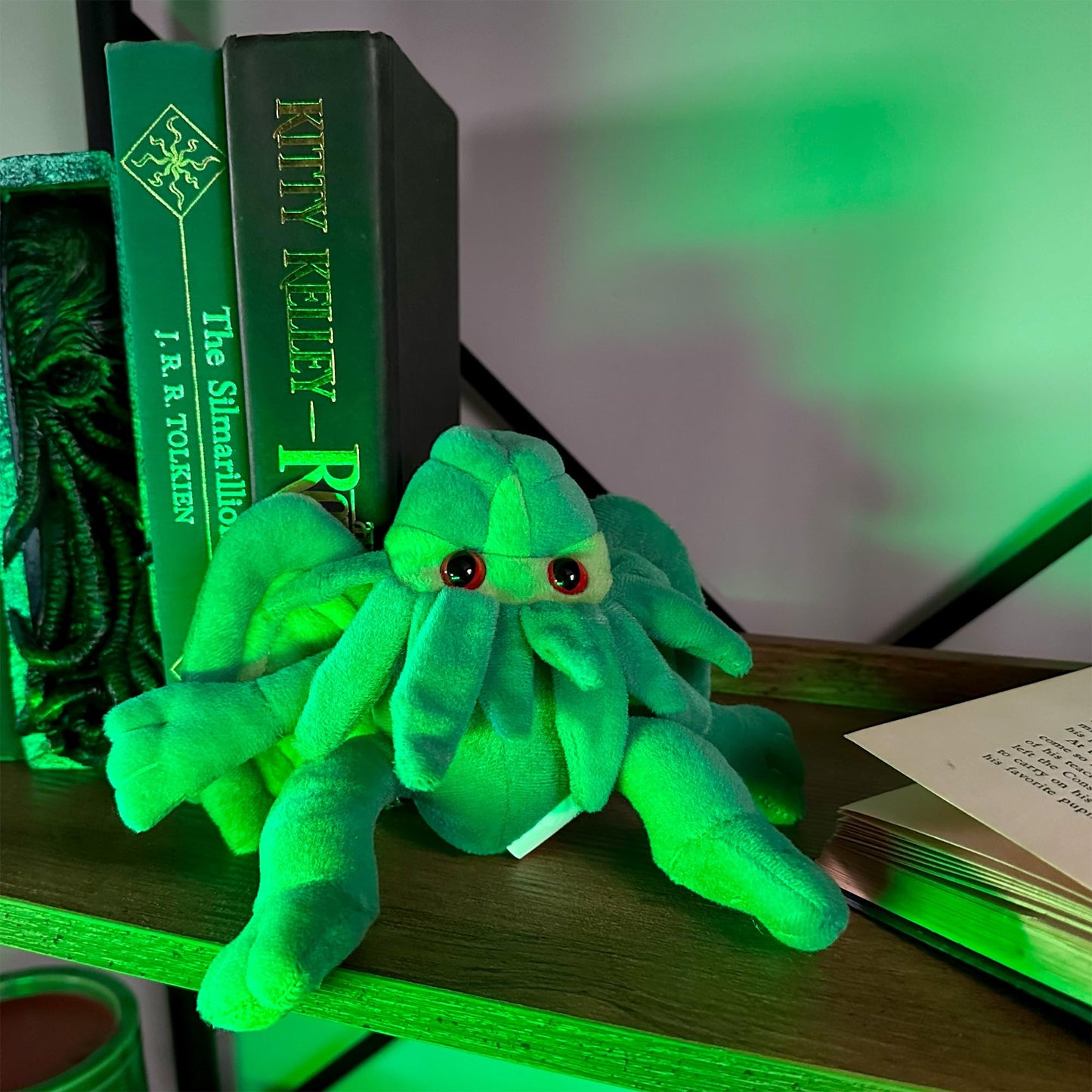 Toy Vault Mini Cthulhu Plush - 8-Inch Stuffed Horror Toy, Green, Polyester, Small Size, Model TV_12004