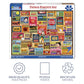 White Mountain 1000 Piece Jigsaw Puzzle - Fun Collage for Adults & Family, Engineered Wood, White, Model 1760pz