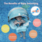 Mambobaby Float With Removable Upf50+ Uv Sun Protection Canopy, Infant Pool Float Swimming Float With Tail & Adjustable Safety S