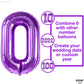 Giant, Purple 0 Number Balloons - 40 Inch | Pair 0 Digit Balloon To Other Number | Purple 0 Balloon Number For Birthday Party Supplies | Purple Number 0 Balloon For Mermaid Theme Birthday Decorations