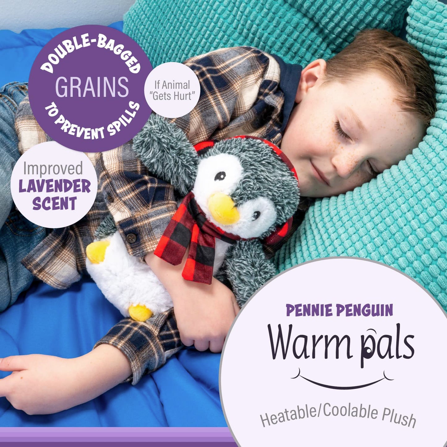 1I4 Group Warm Pals Microwavable Lavender Scented Plush Toy Stuffed Animal - Pennie Penguin