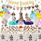 QILICJHZ 165Pcs Dog Birthday Decoration,Dog Party Decorations Serves 20,Puppy Birthday Decorations,Puppy Party Decorations with 