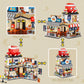 Japanese Street View Takoyaki Shop Mini Building Blocks, Moc Creative Japanese Toys For Girls 6-12 Years Old, 722 Pcs Simulation
