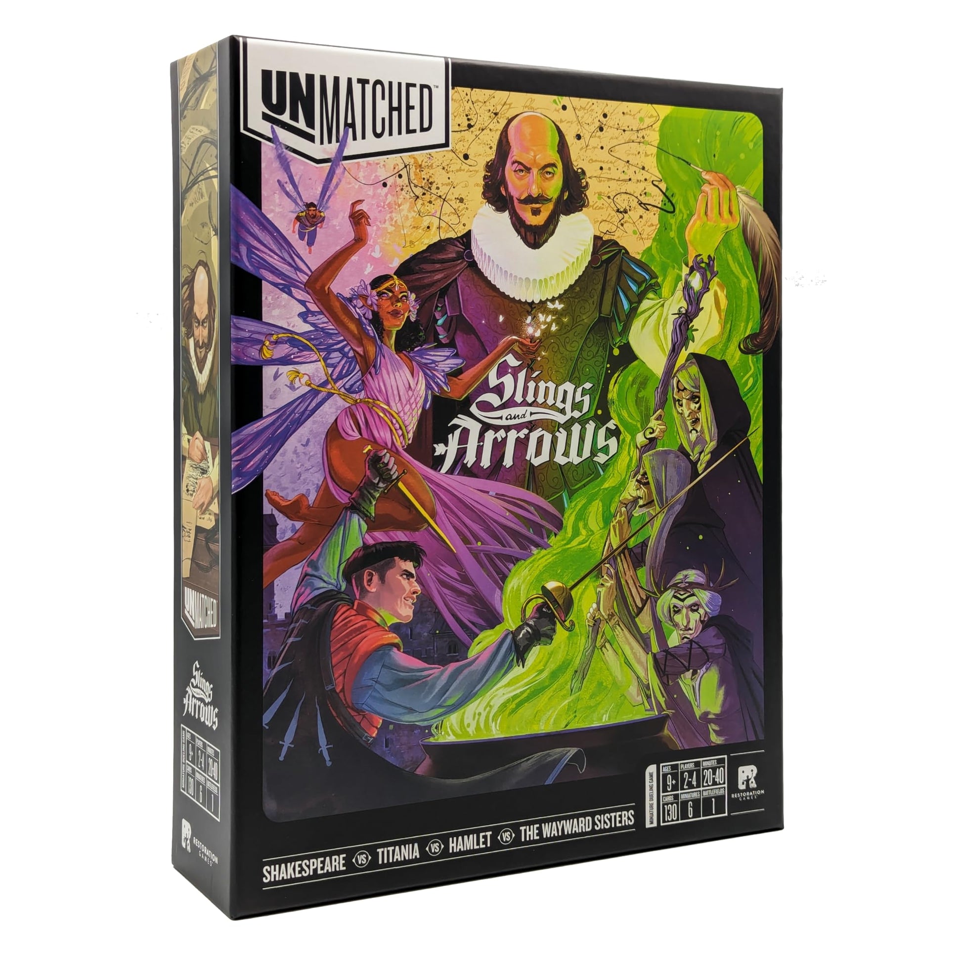 Unmatched Slings and Arrows by Restoration Games  Strategy Board Game  for 2 to 4 Players and Ages 9+