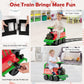 Honey Joy Ride On Train With Tracks, 6V Battery Powered Electric Ride On Toy For Kids, 16 Pcs Tracks, Flashing Lights & Music, Storage Seat, Playable Without Tracks, Gift For Boys Girls (Green)