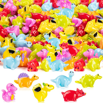 Zmltlmg 96Pcs Mini Dinosaur Figures Resin Small Dinosaur Toys Garden Mini Dinosaurs Realistic