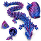 YILCER 12 in 3D Printed Dragon Egg, Mystery Articulated Crystal Dragon Fidget Toys, 3D Print Surprise Animals Toy for Kid Teen B