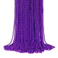 YAXINRUI 72 PCS Purple Bead Necklaces, Purple Mardi Gras Beads, Halloween Beads Necklaces, 33 Inch 7 mm Round Beaded Necklaces C