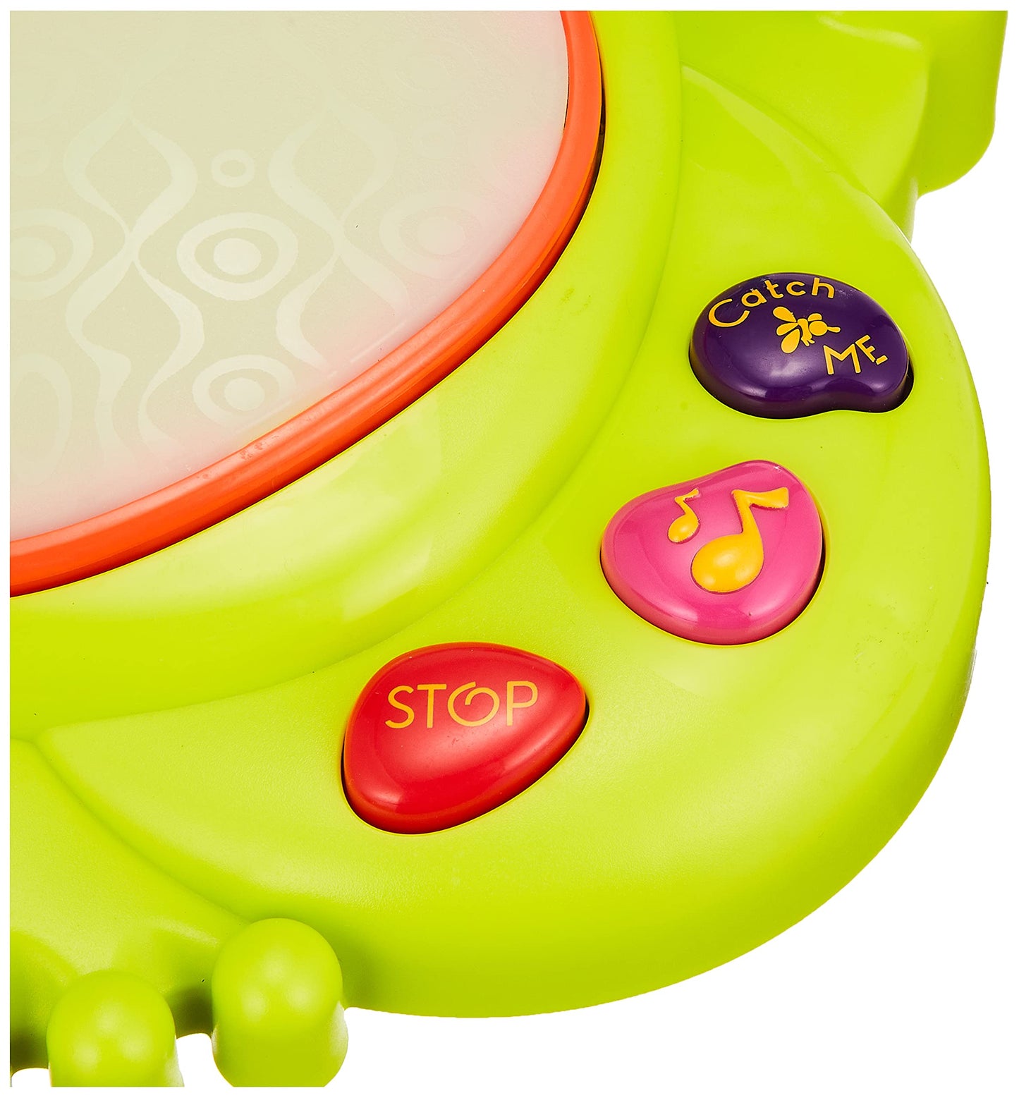 B. toys - Ribbit - tat - tat Musical Drum Set for Toddlers, Light - Up Educational Musical Instruments with 5 Rhythms and Demo S