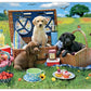 Buffalo Games - Adorable Animals - Puppy Park Picnic - 300 Large Piece Jigsaw Puzzle For Adults Challenging Puzzle Perfect For Game Nights