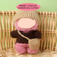 17cm Clothes Set(NO Doll)  Cute Hat & Unique Sweater Dress-up Set  Handmade Clothing Designed for 17cm Doll.(Sweater(Brown))