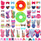 Barwa 18 Pcs Summer Doll Clothes And Accessories Including 5 Sets Swimsuits Beach Bathing Bikini With 2 Swimming Rings 2 Drinks