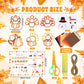 Motipuns 24 Sets Thanksgiving Turkey Ornaments Crafts Turkey Paper Suncatchers Thanksgiving Fall DIY Kit Pumpkin Crafts Decorati