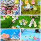 LOIKMIUP 100PCS Luminous Mini Animals Glow in The Dark, Tiny Animals Figures Resin Duck Frogs Turtle Mushroom Caterpillars 5 Com