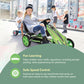 Hauck Speedster Pedal Go-Kart For Kids Ages 4-8 With Adjustable Bucket Seat, Large Front Plate, Handbrake, And Eva Plastic Wheels, Green